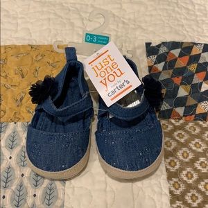 Carter’s 0-3 month espadrilles shoes NWT